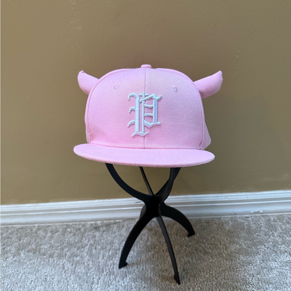 Devil SnapBack Baseball Cap with White Logo